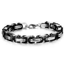 Mode heißer Schmuck Edelstahl Schmuck Silber Schwarz Schmuck Link Armband Armreifen